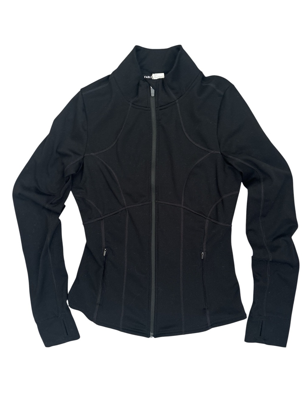🖤 Fabletics Sculpt Zip Jacket Medium ✨ MSRP $89 Athletic Slim Fit